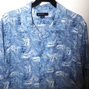 CREMIEUX SHIRT SHADES OF BLUE WITH SAILBOATS ON THE WATER